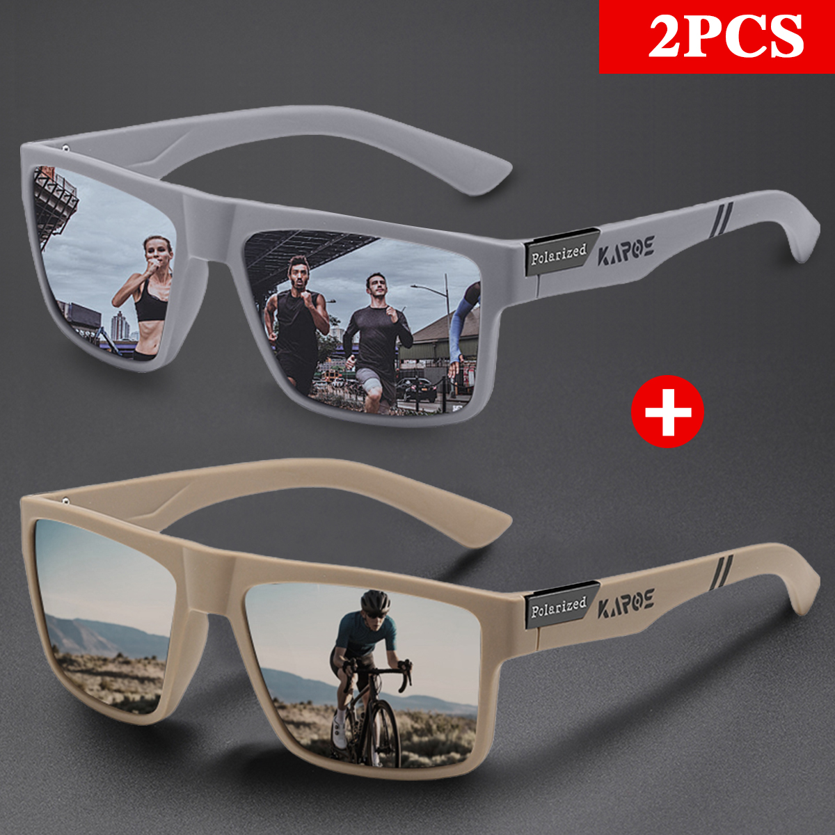 Fishing Sunglasses Polarized - KAROS 2 pezzi occhiali da sole