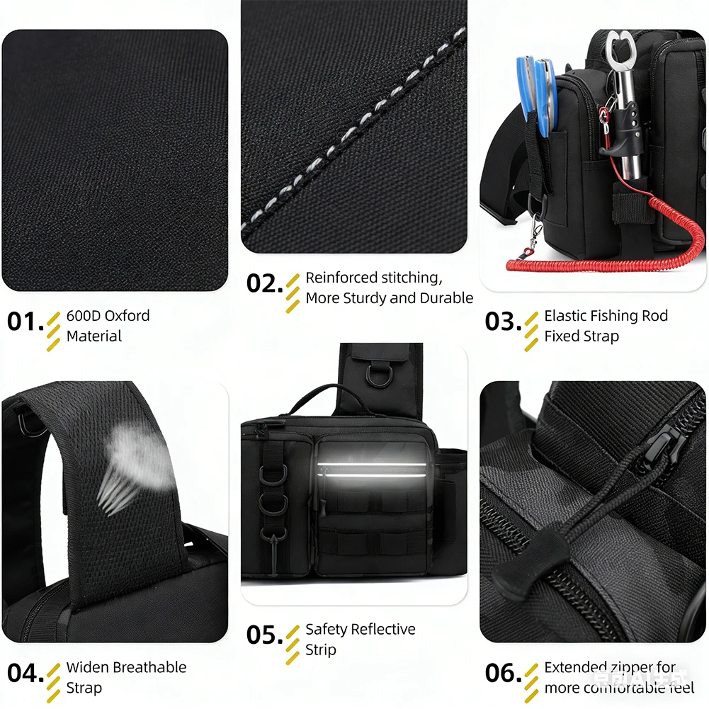 Fishing Backpack - Zaino da pesca con portacanna Spallacci