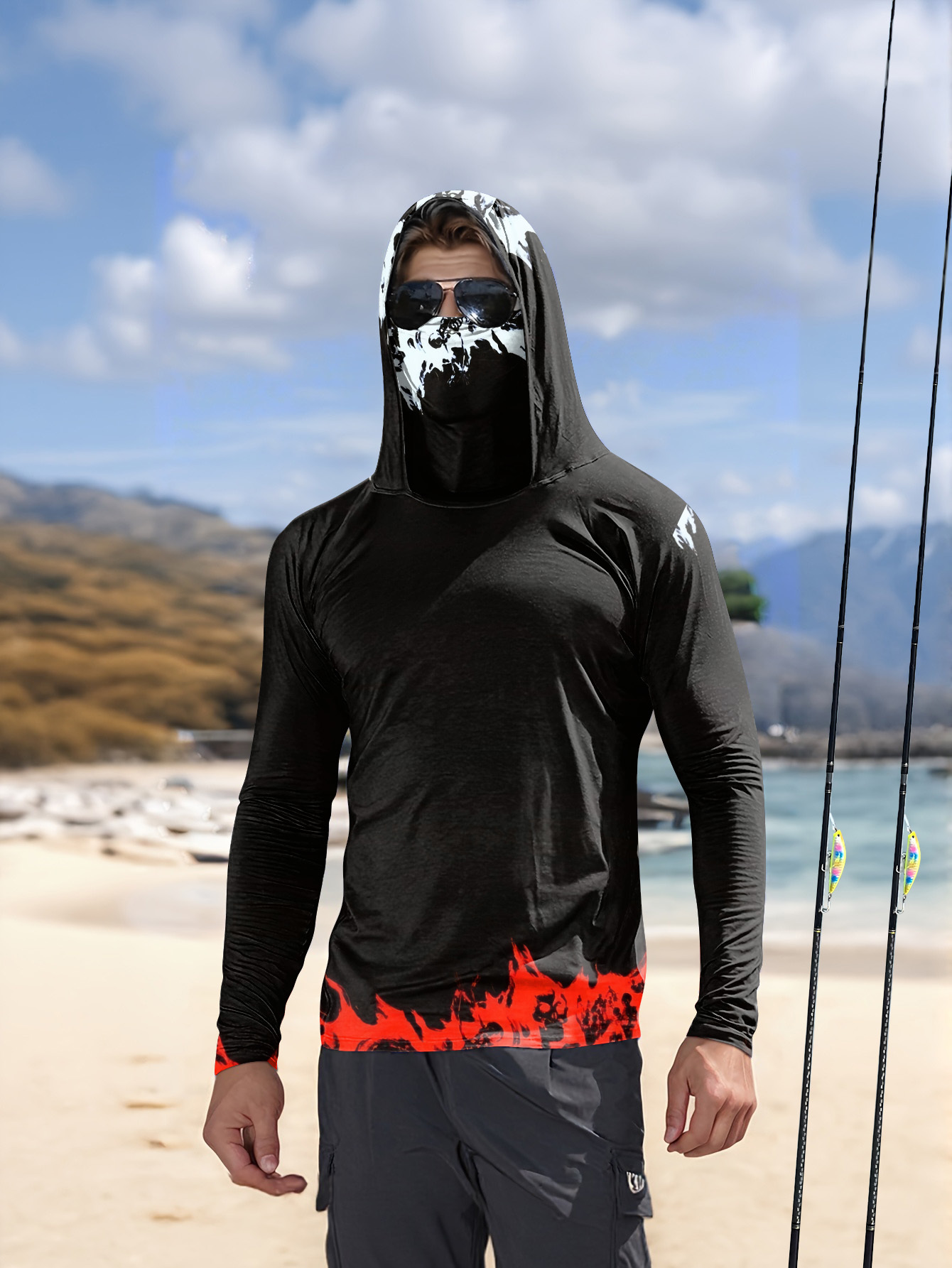 Fishing Shirt Uv Protection - Maglietta da pesca a maniche lunghe