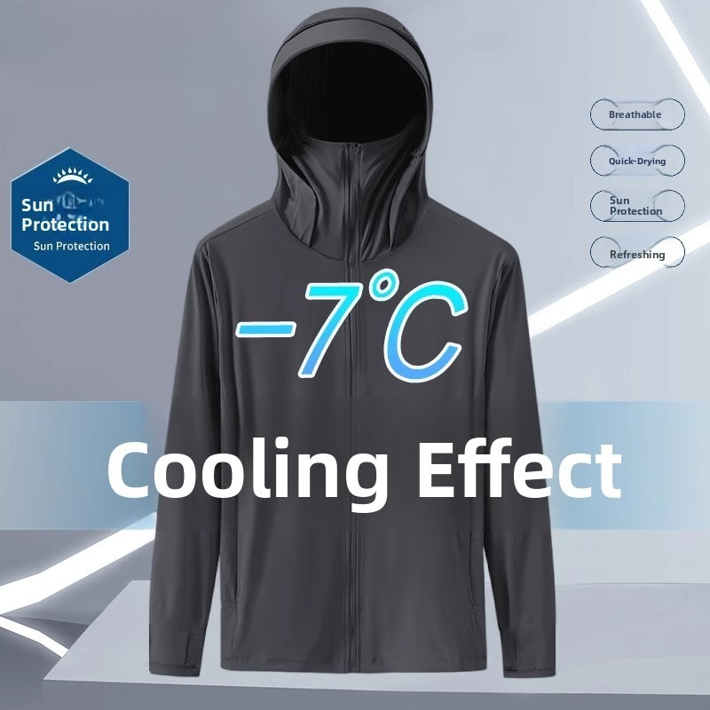 Fishing Hoodie - Abbigliamento Estivo Sottile in Seta Ghiaccio
