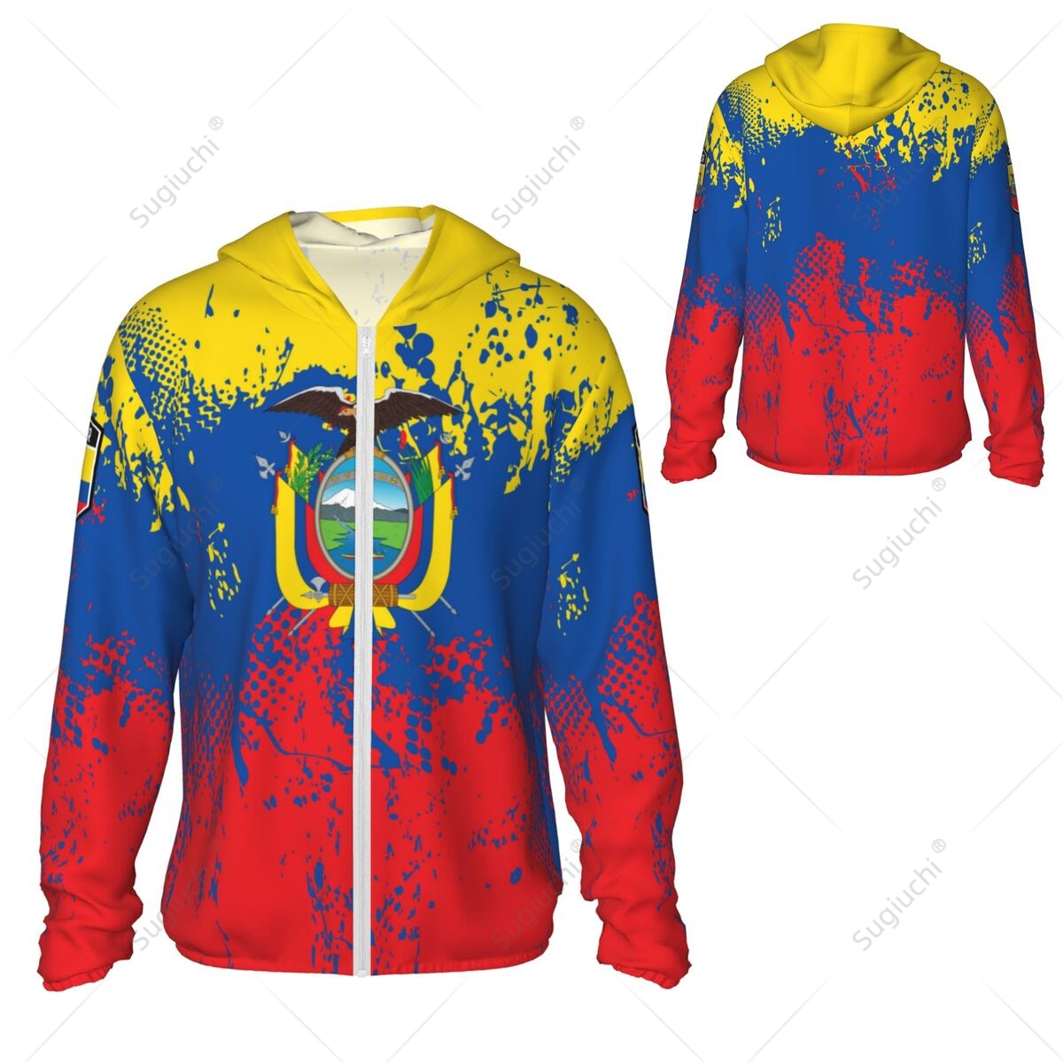 Fishing Hoodie - Felpa con Cappuccio Protezione Solare Bandiera