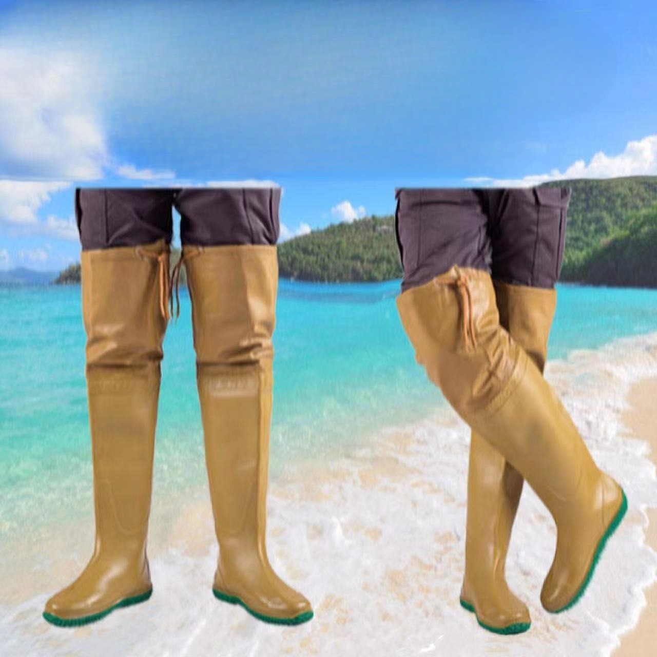 Fishing Waders - Stivali Impermeabili Unisex Sopra il Ginocchio,