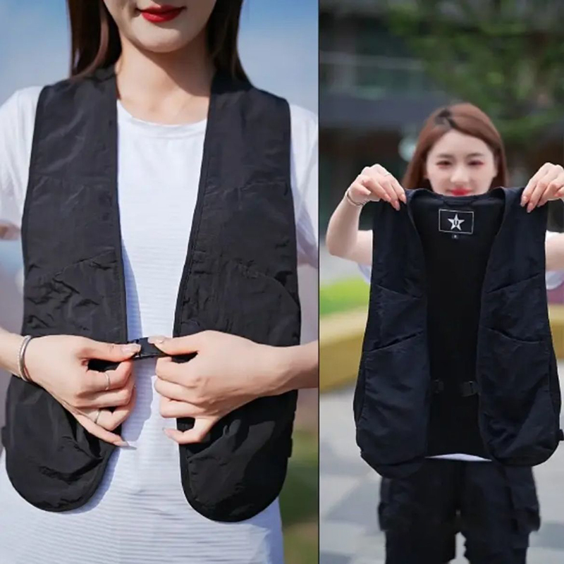 Fishing Vest - Gilet unisex leggero Gilet multitasche Hip-hop