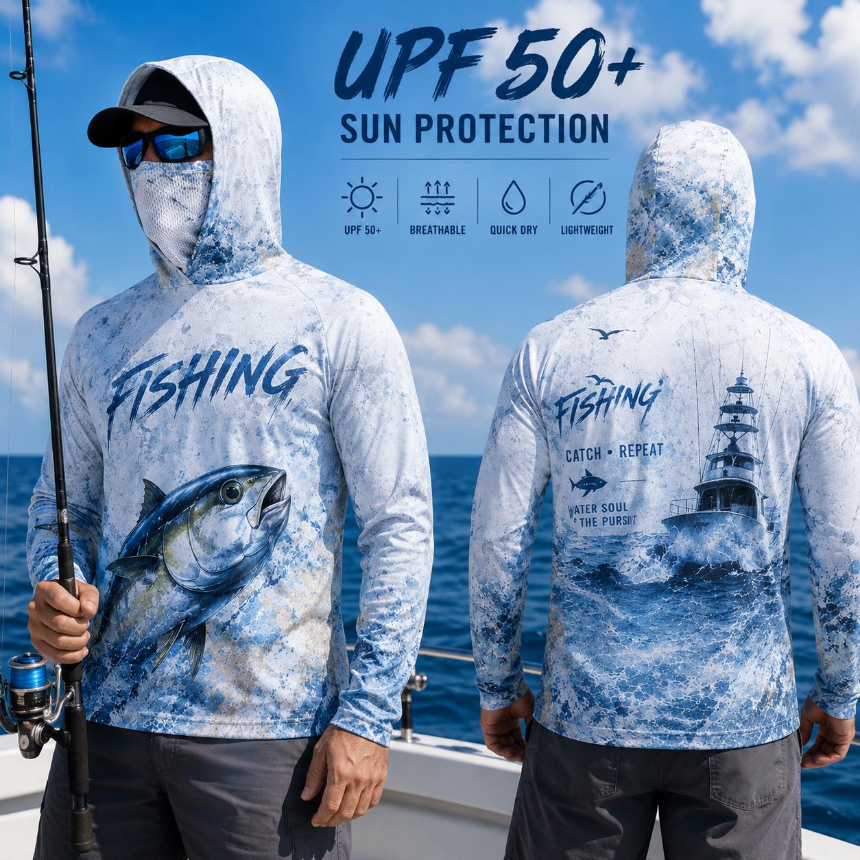 Maglia da Pesca con Cappuccio  - Fishing Mask Sun Protection recensione e prezzo