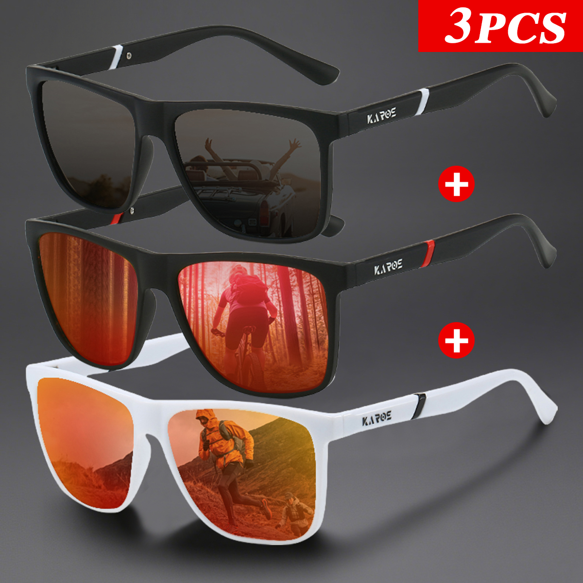 3 pz/set Karos occhiali da sol - Fishing Sunglasses Polarized recensione e prezzo